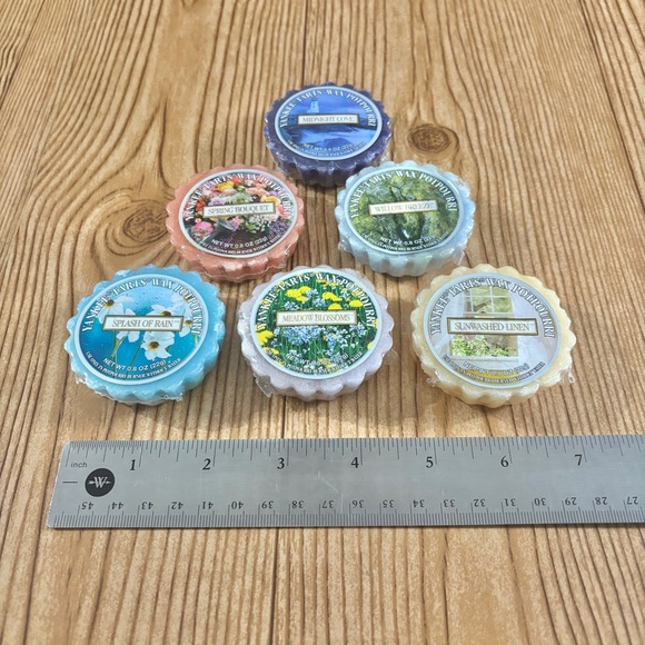 Lot 6 Yankee Candle Wax Tart Melt Potpourri Spring Floral Flower Linen Sea Scent - Picture 2 of 14